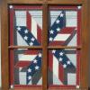 "Window Quilt II"
Price, USD:
Status: SOLD
Size (inches): 20 1/4w x 22 3/4h
Media: Paint on Glass
NOTE: This piece was inspired by Americana barn quilts. 