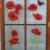 "Red Poppys"
Price, USD: 
Status: SOLD
Size (inches): 28 1/2h x 21 1/2w
Media: Paint on Glass
NOTE: