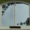 "A Reflection of Me"
Price, USD: 
Status: SOLD
Size (inches): 
Media: Paint on Mirror
NOTE: This 1880's arched, mirrored window has a simple but modern floral design. 