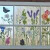 "Monarch Garden"
Price, USD: 
Status: SOLD
Size (inches): 22"h x 41 1/4"w 
Media: Mirrored, Painted Window
NOTE: 